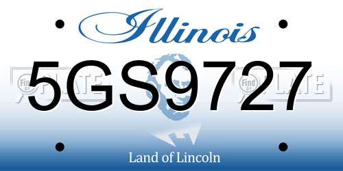 5GS9727 Illinois License Plate
