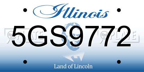 5GS9772 Illinois License Plate