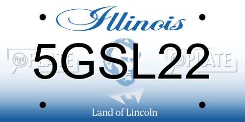 5GSL22 Illinois License Plate