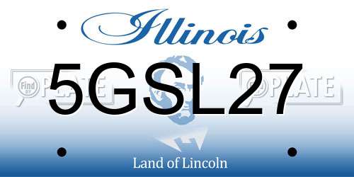 5GSL27 Illinois License Plate