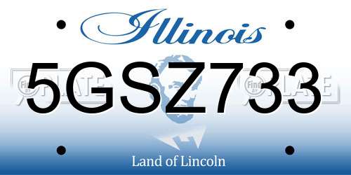 5GSZ733 Illinois License Plate