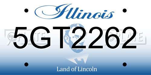 5GT2262 Illinois License Plate