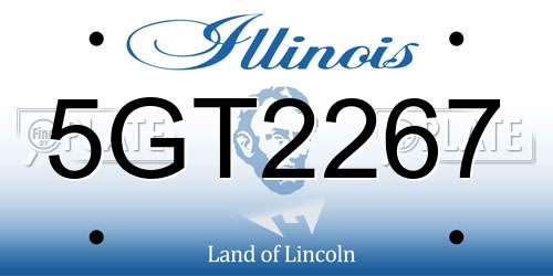 5GT2267 Illinois License Plate