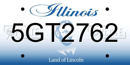 5GT2762 Illinois License Plate
