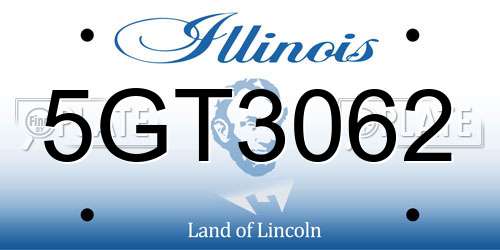 5GT3062 Illinois License Plate