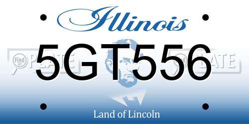 5GT556 Illinois License Plate