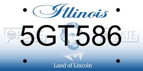 5GT586 Illinois License Plate