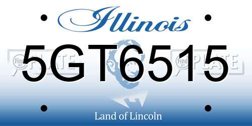 5GT6515 Illinois License Plate