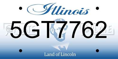 5GT7762 Illinois License Plate