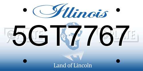 5GT7767 Illinois License Plate