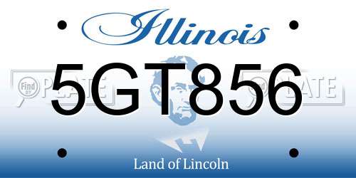 5GT856 Illinois License Plate