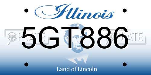 5GT886 Illinois License Plate