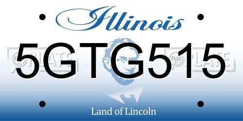 5GTG515 Illinois License Plate