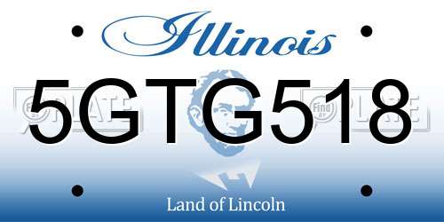 5GTG518 Illinois License Plate