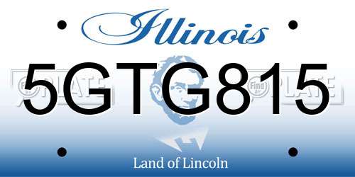 5GTG815 Illinois License Plate