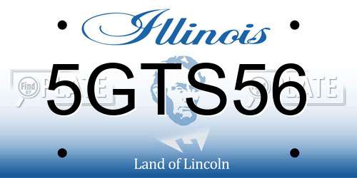 5GTS56 Illinois License Plate