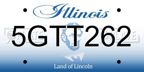5GTT262 Illinois License Plate
