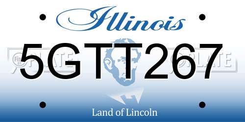 5GTT267 Illinois License Plate