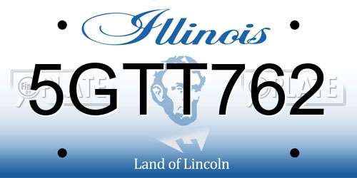 5GTT762 Illinois License Plate