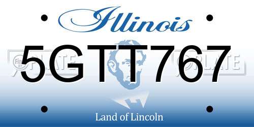 5GTT767 Illinois License Plate