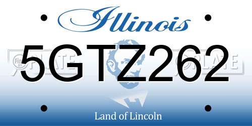 5GTZ262 Illinois License Plate