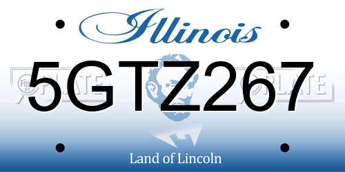 5GTZ267 Illinois License Plate