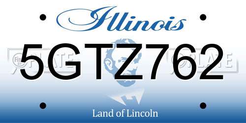 5GTZ762 Illinois License Plate