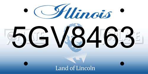 5GV8463 Illinois License Plate