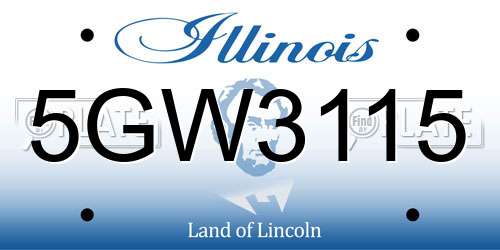 5GW3115 Illinois License Plate