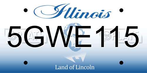 5GWE115 Illinois License Plate
