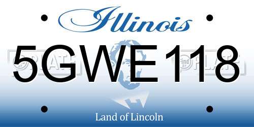 5GWE118 Illinois License Plate