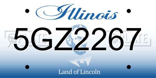5GZ2267 Illinois License Plate