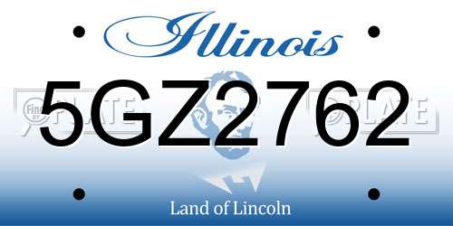 5GZ2762 Illinois License Plate