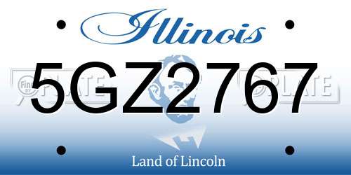5GZ2767 Illinois License Plate
