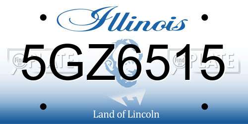 5GZ6515 Illinois License Plate