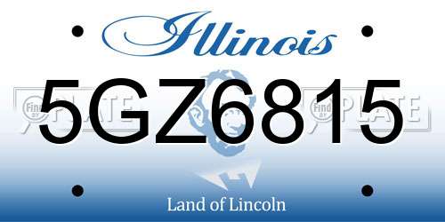 5GZ6815 Illinois License Plate