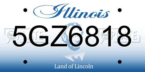 5GZ6818 Illinois License Plate