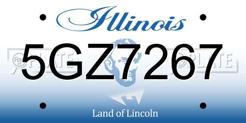 5GZ7267 Illinois License Plate