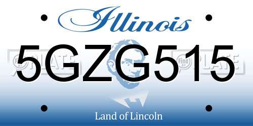 5GZG515 Illinois License Plate