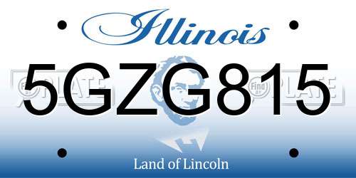 5GZG815 Illinois License Plate