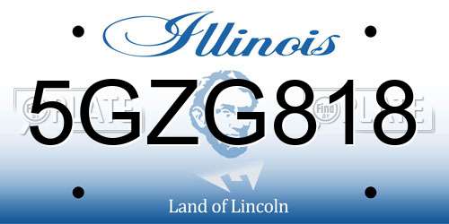 5GZG818 Illinois License Plate
