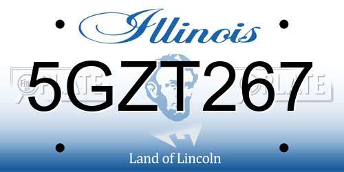 5GZT267 Illinois License Plate