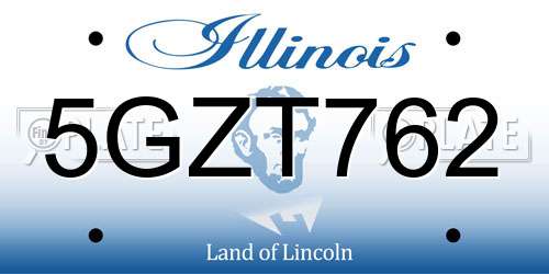 5GZT762 Illinois License Plate