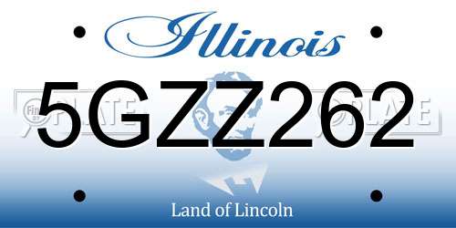 5GZZ262 Illinois License Plate