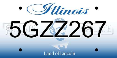 5GZZ267 Illinois License Plate