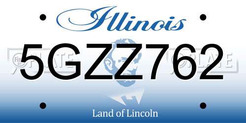 5GZZ762 Illinois License Plate