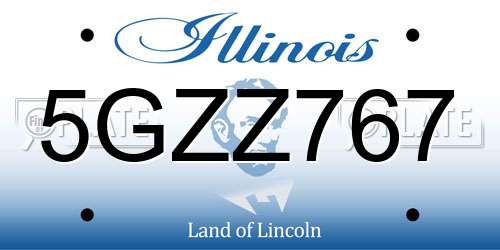 5GZZ767 Illinois License Plate