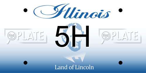 5H Illinois License Plate