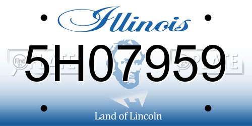 5H07959 Illinois License Plate