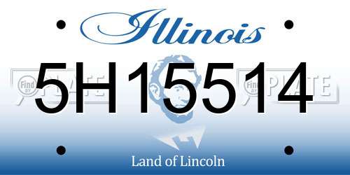 5H15514 Illinois License Plate